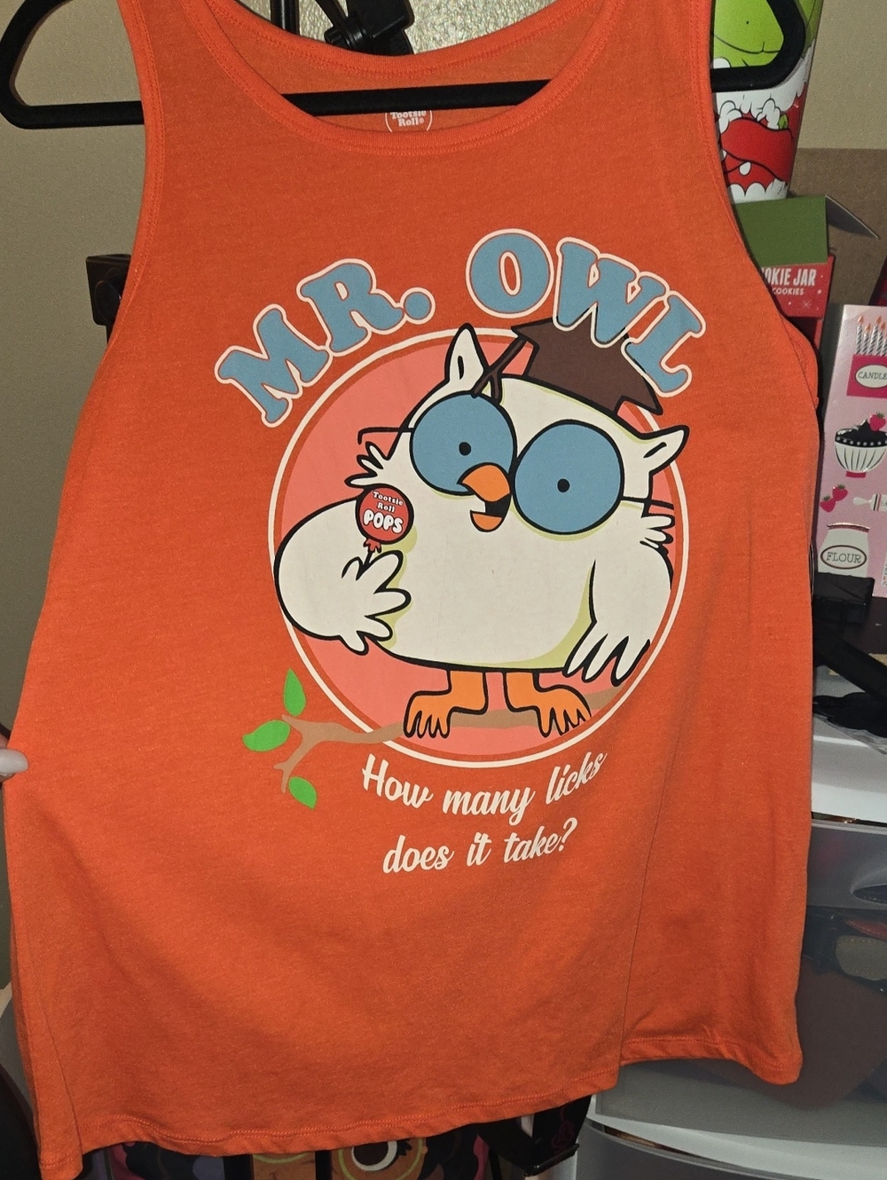 torrid Orange Mr. Owl Graphic Muscle Tee Size 00